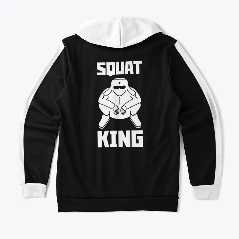 Squat King black tracksuit hoodie